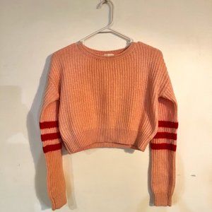 Soft Ribbed Knit Crop Sweater - Lovers + Friends - Size XS